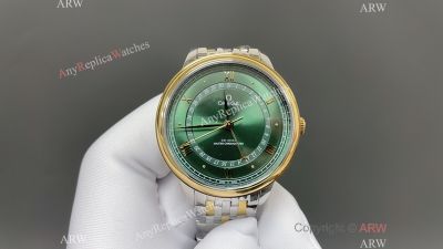 Omega De Ville 42mm Green/White/Black Face TT YG Band 8901 Movement Watch